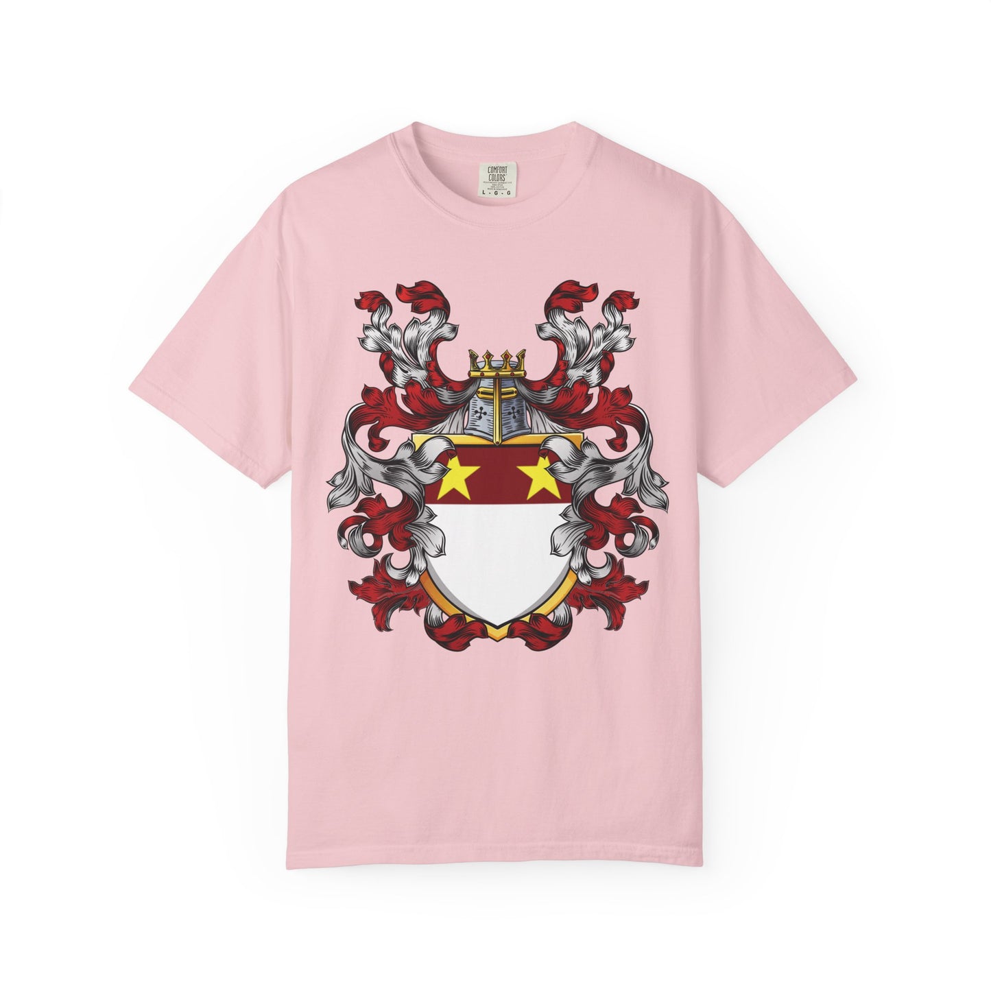 Personalized Heraldic Crest T-Shirt, Family Reunion Attire, Gift for Heritage Lovers, Unique Apparel for Celebrations