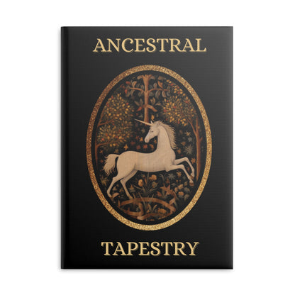 Ancestral Tapestry Hardcover Notebook — Unicorn Crest Journal