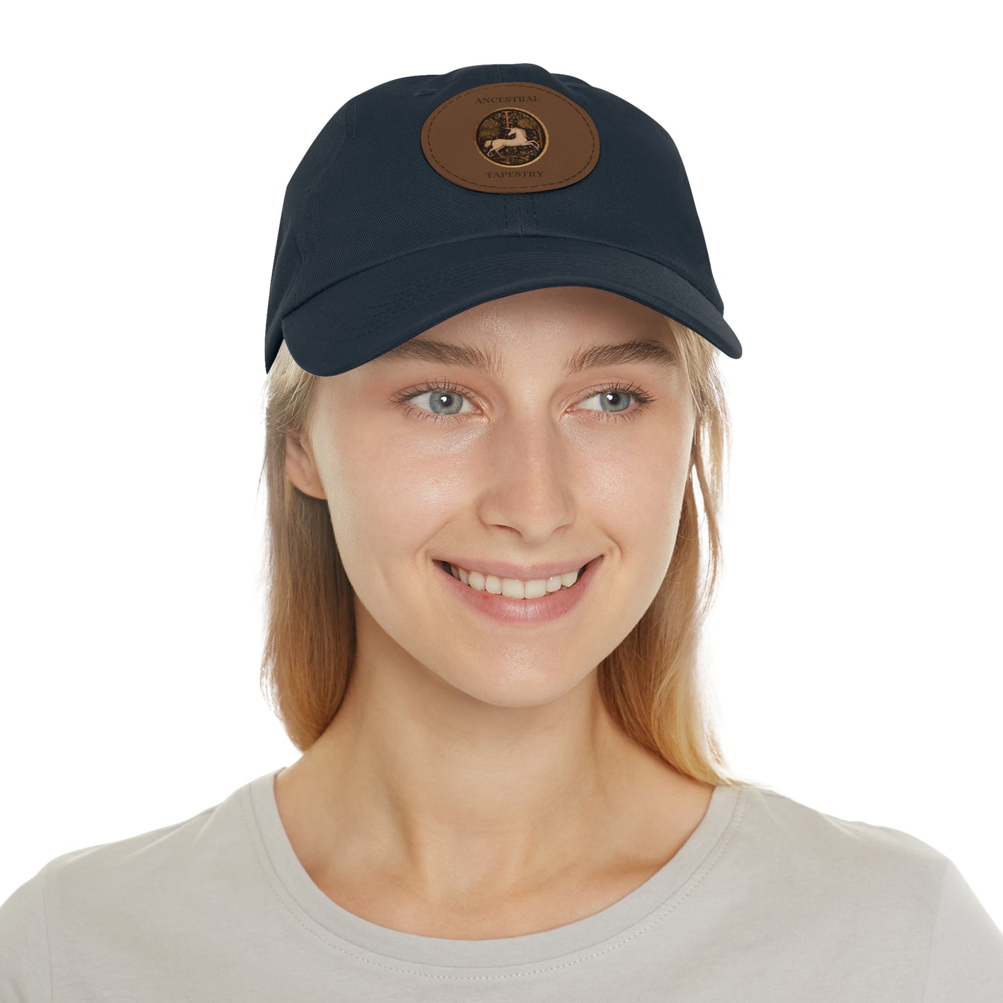 Ancestral Tapestry Vintage Leather Patch Hat