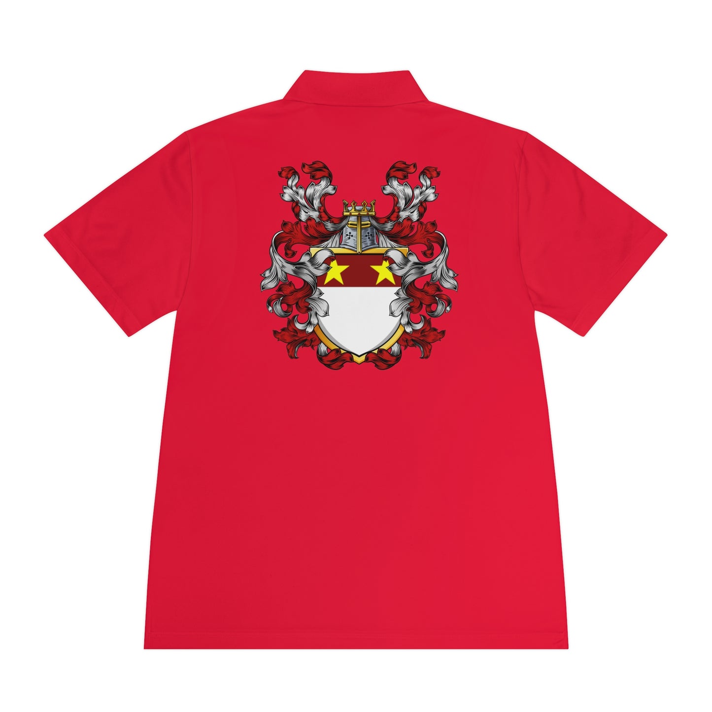 Men's Custom Sport Polo Shirt with Unique Crest Design, Casual Wear, Gift for Dad, Father’s Day, Sports Events, Summer Outing