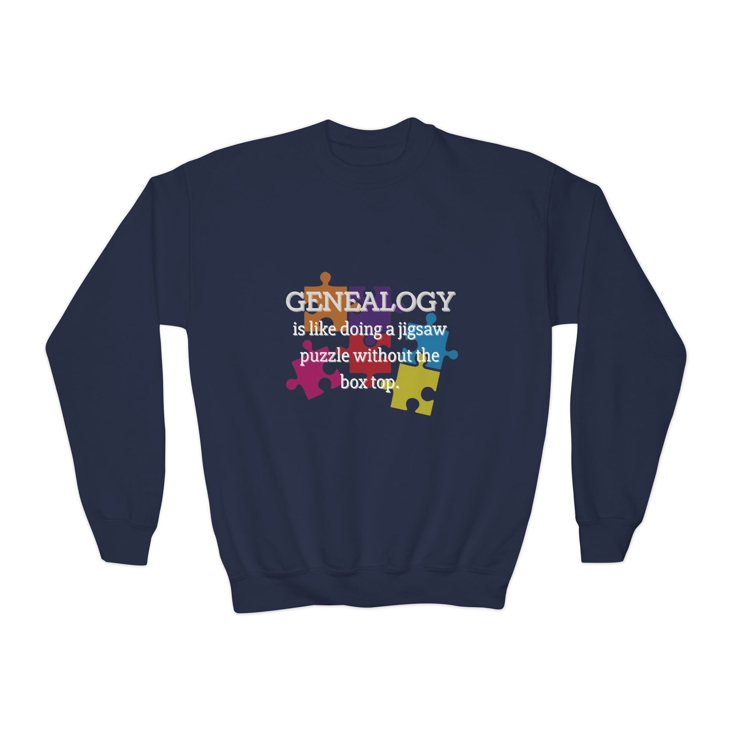 Colorful Genealogy Youth Crewneck Sweatshirt, Family History Sweatshirt, Cozy Puzzle Design, Gift for Genealogy Lovers, Unique Family [...]