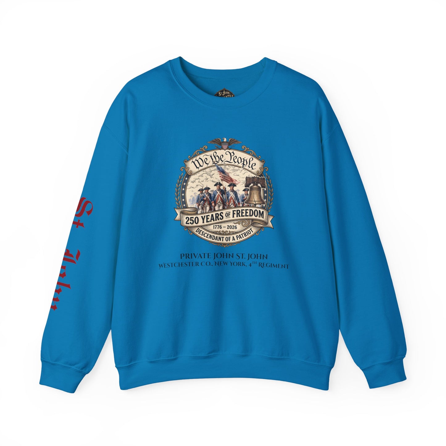Crewneck Sweatshirt — "We the People: 250 Years of Freedom" Patriotic Graphic