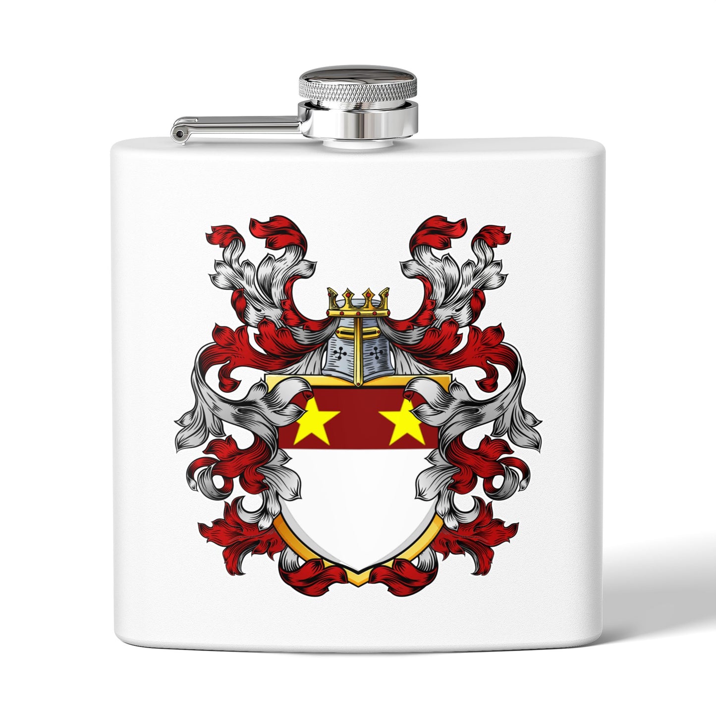 St. John Heraldry Stainless Steel Flask, 6oz