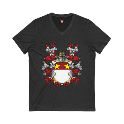 The St. John Genealogy Unisex Jersey Short Sleeve V-Neck Tee