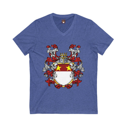 The St. John Genealogy Unisex Jersey Short Sleeve V-Neck Tee