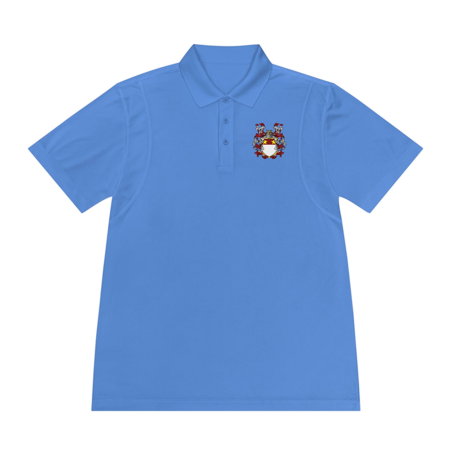 Men's Custom Sport Polo Shirt with Unique Crest Design, Casual Wear, Gift for Dad, Father’s Day, Sports Events, Summer Outing