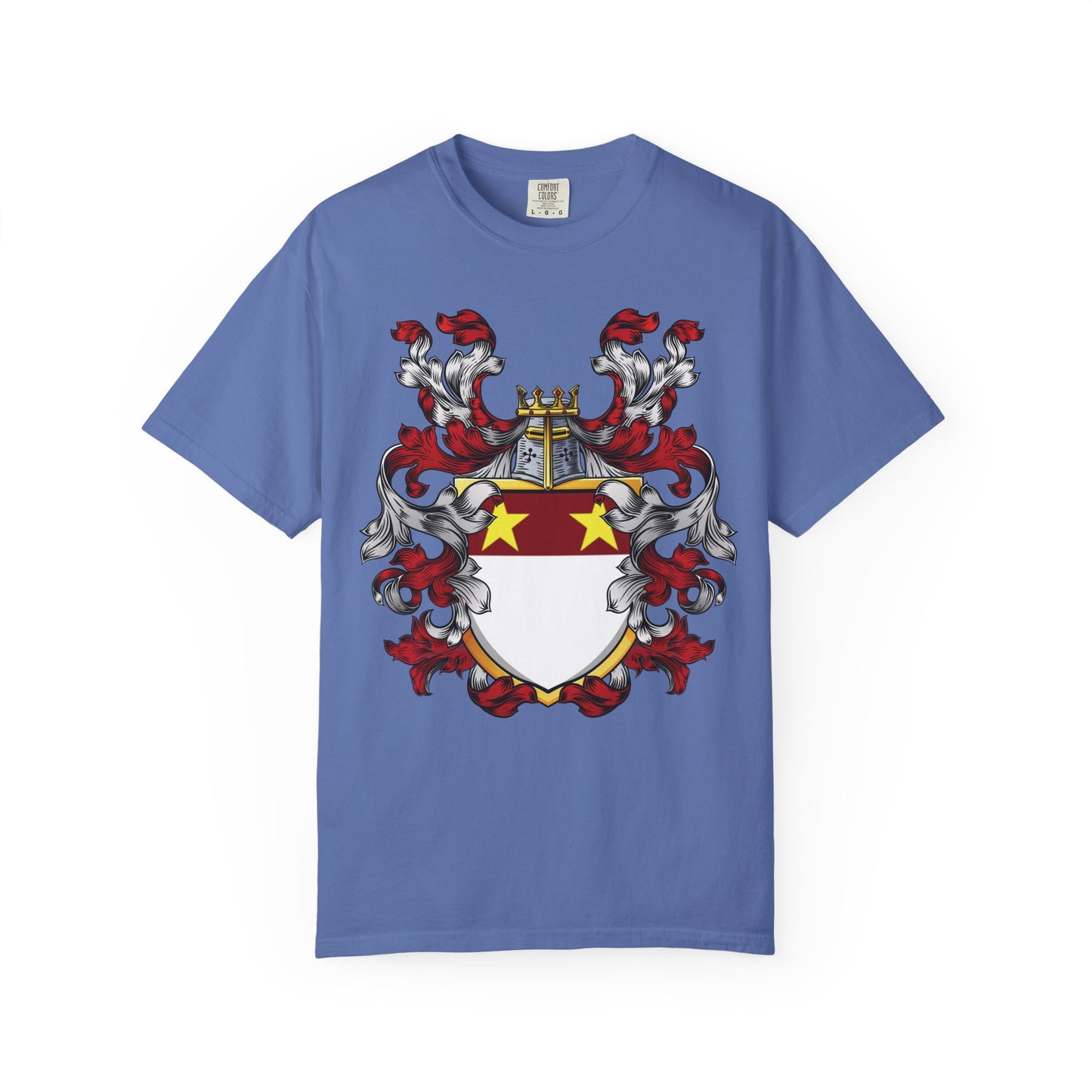 Personalized Heraldic Crest T-Shirt, Family Reunion Attire, Gift for Heritage Lovers, Unique Apparel for Celebrations