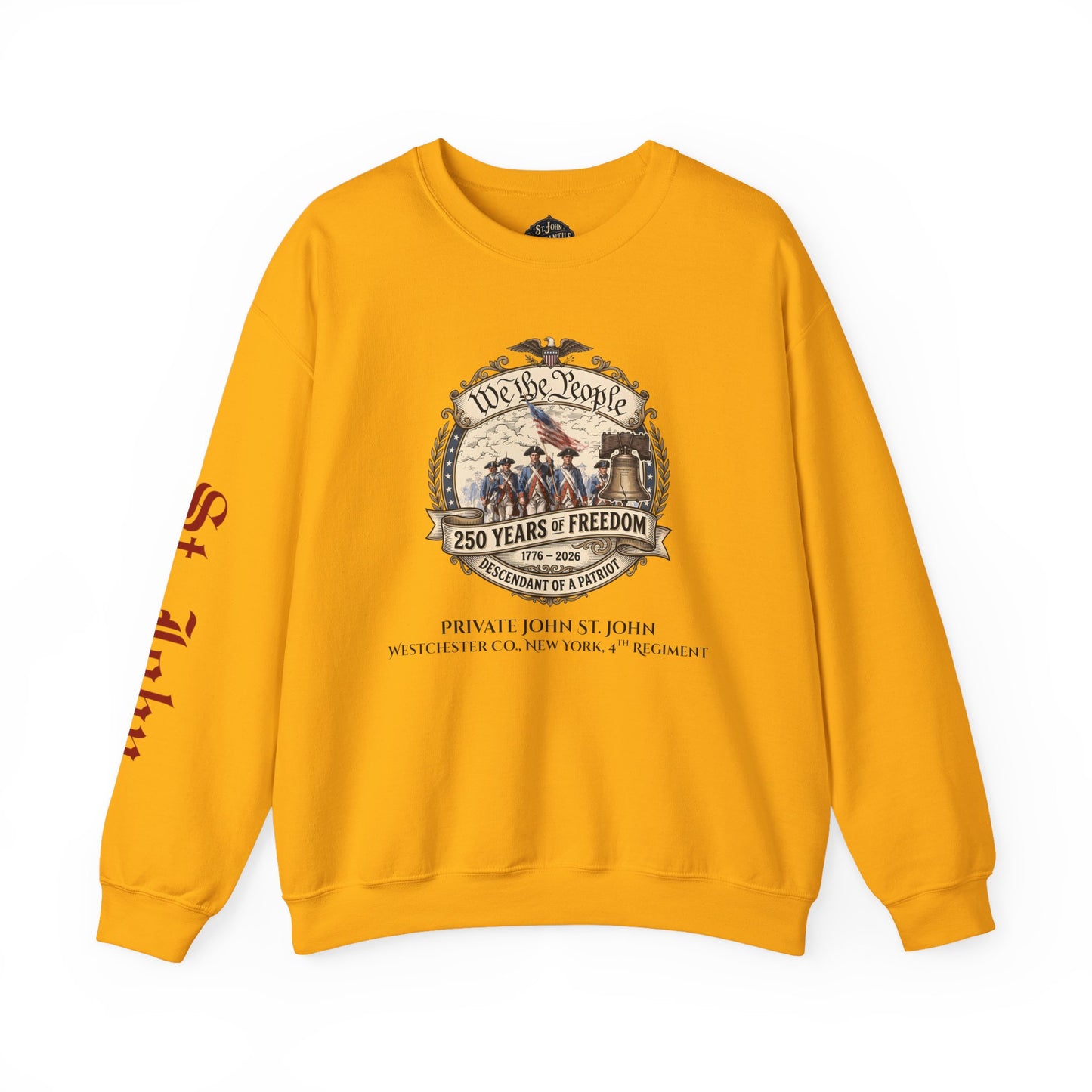 Crewneck Sweatshirt — "We the People: 250 Years of Freedom" Patriotic Graphic