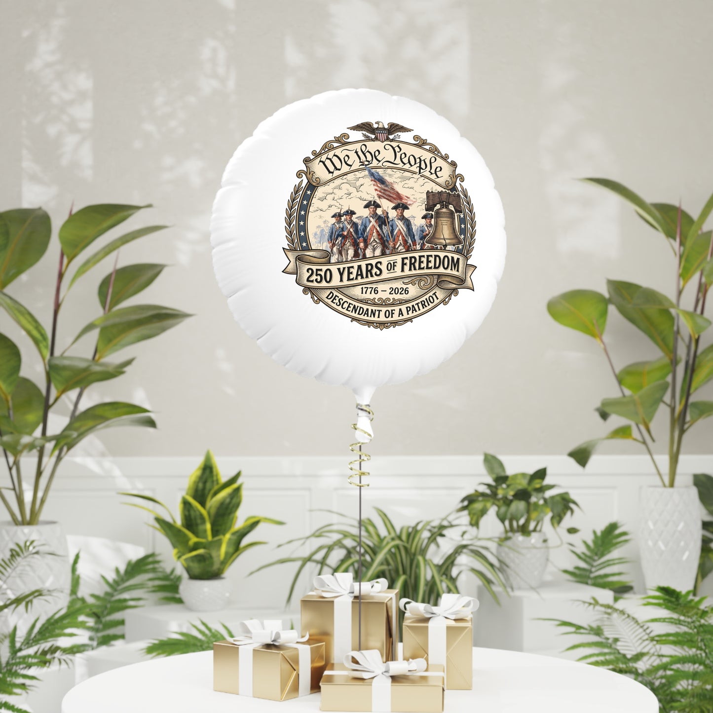 We the People 250 Years of Freedom Mylar Balloon — Patriotic 1776–2026 Celebration