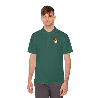 Men's Custom Sport Polo Shirt with Unique Crest Design, Casual Wear, Gift for Dad, Father’s Day, Sports Events, Summer Outing
