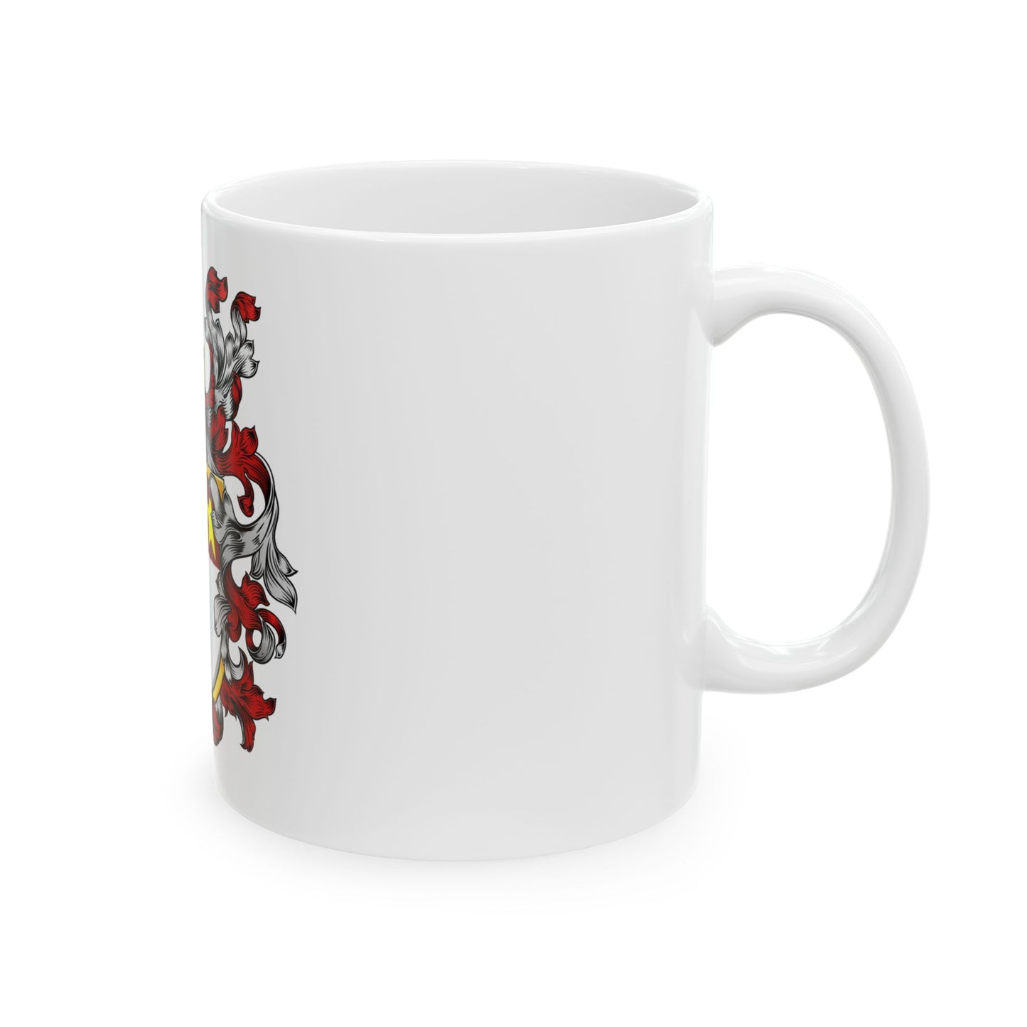 FREE SHIPPING: St. John Heraldic Coat of Arms Ceramic Mug —  (11oz/15oz)