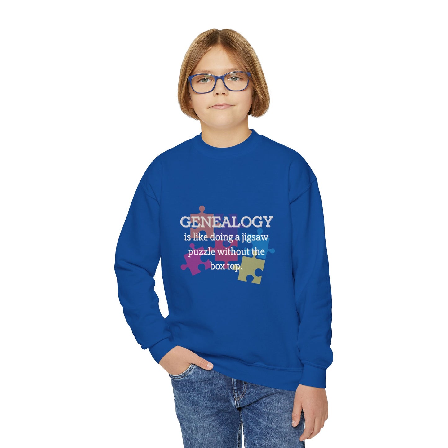 Colorful Genealogy Youth Crewneck Sweatshirt, Family History Sweatshirt, Cozy Puzzle Design, Gift for Genealogy Lovers, Unique Family [...]
