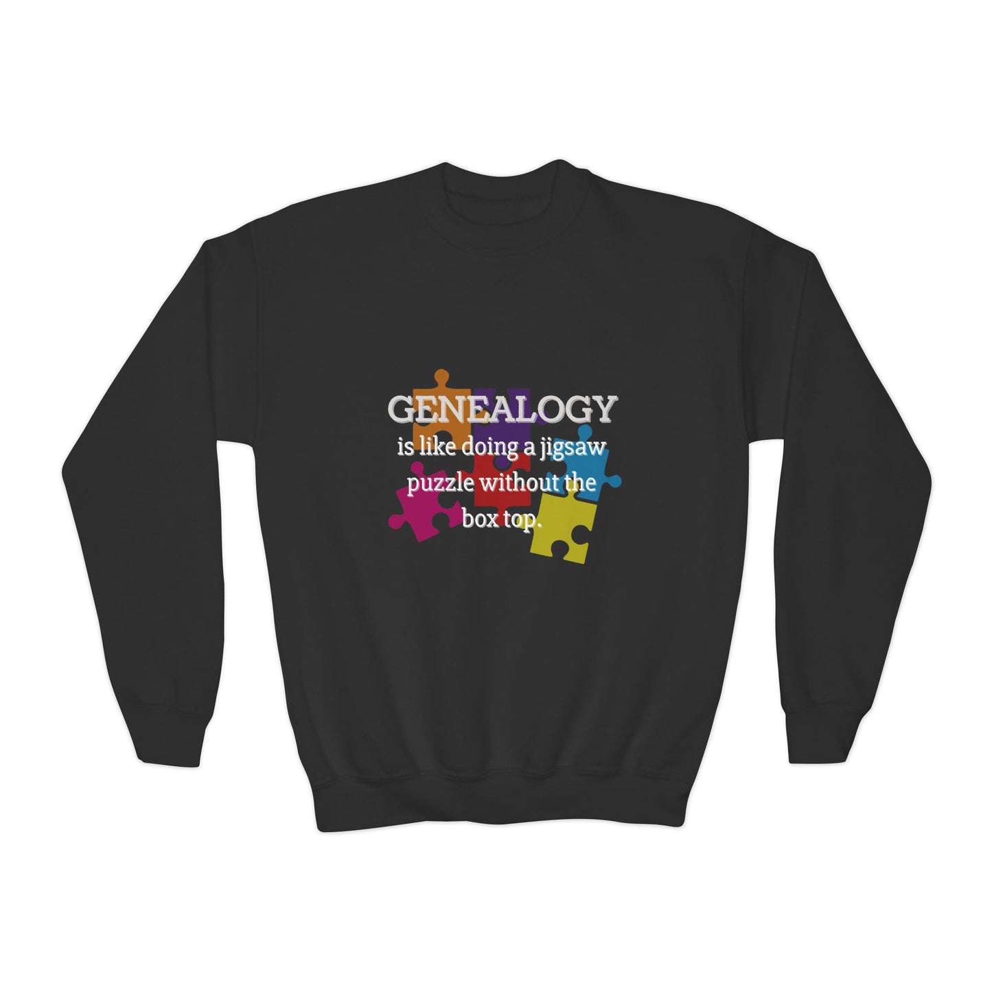 Colorful Genealogy Youth Crewneck Sweatshirt, Family History Sweatshirt, Cozy Puzzle Design, Gift for Genealogy Lovers, Unique Family [...]