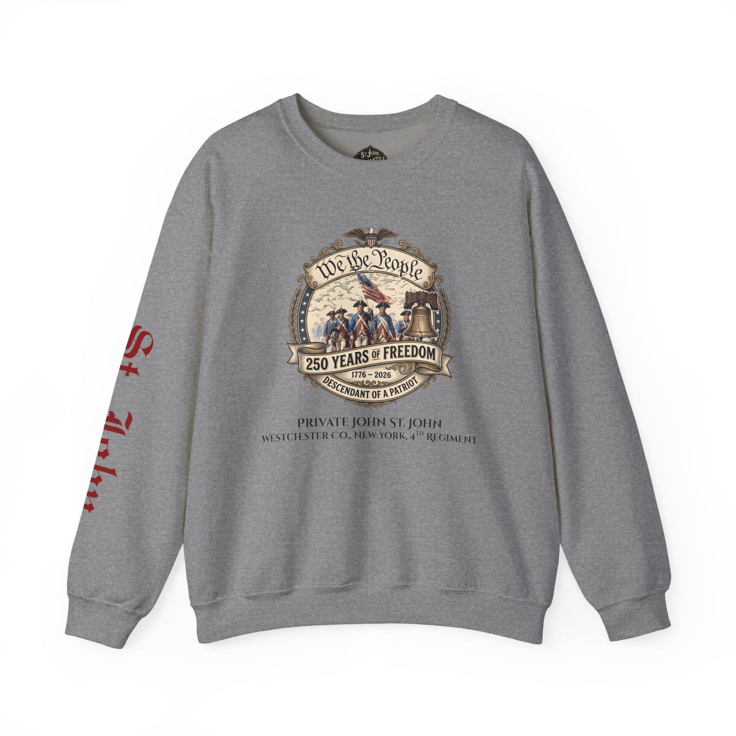 Crewneck Sweatshirt — "We the People: 250 Years of Freedom" Patriotic Graphic