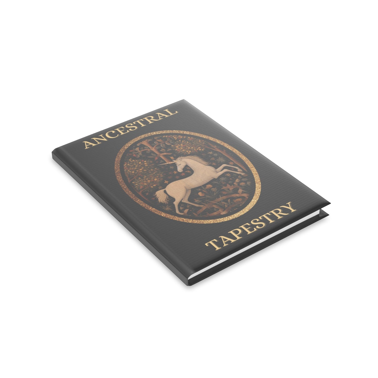 Ancestral Tapestry Hardcover Notebook — Unicorn Crest Journal