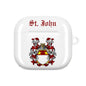 Personalized AirPod Case, Custom Headphone Holder, St. John Crest Design, Unique Gift for Music Lovers, Stylish Accessory