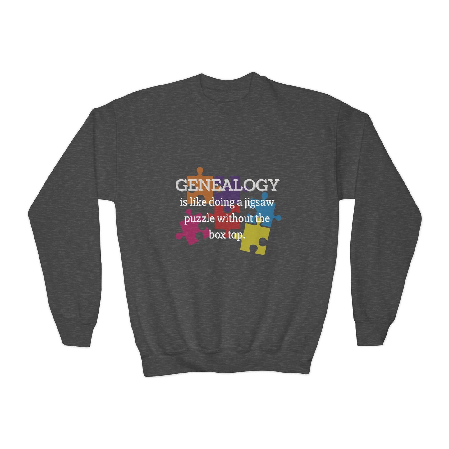 Colorful Genealogy Youth Crewneck Sweatshirt, Family History Sweatshirt, Cozy Puzzle Design, Gift for Genealogy Lovers, Unique Family [...]