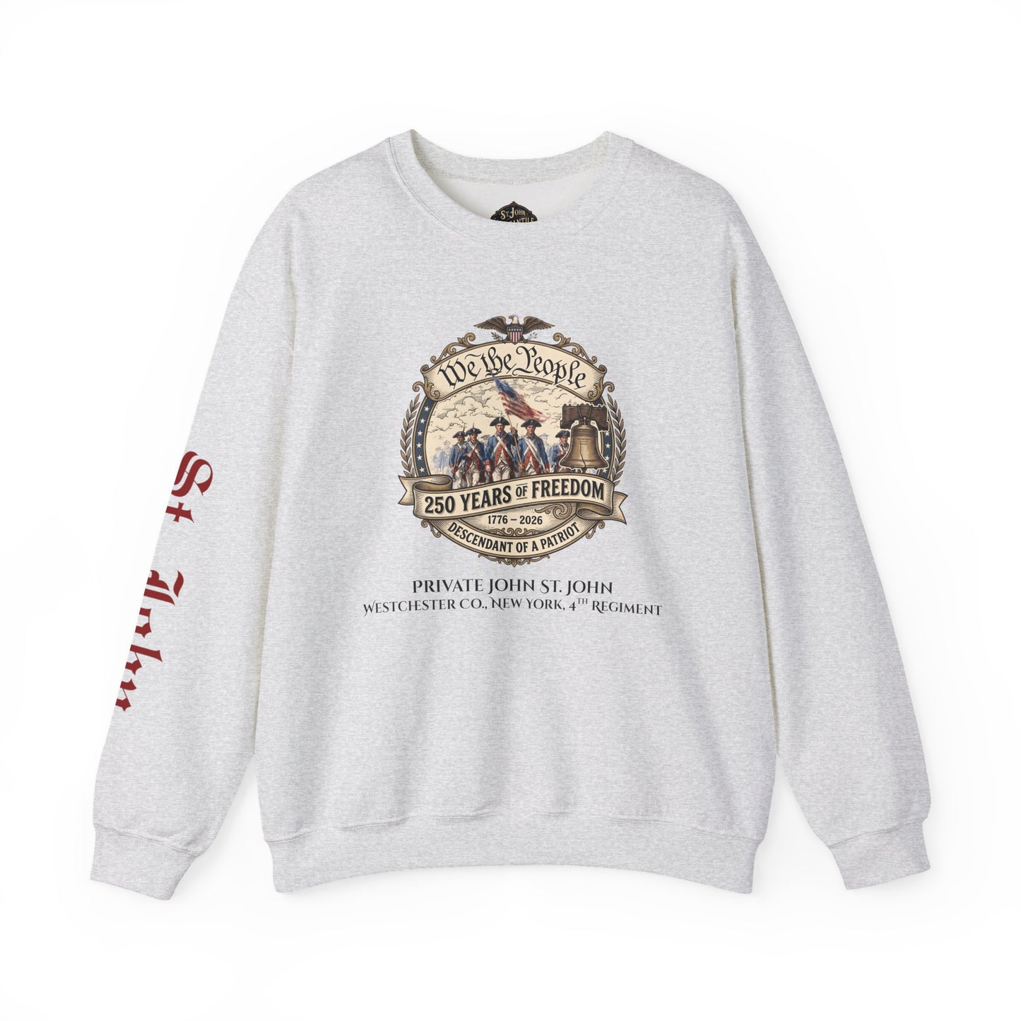 Crewneck Sweatshirt — "We the People: 250 Years of Freedom" Patriotic Graphic