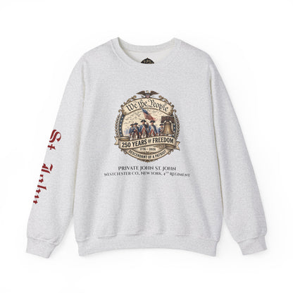 Crewneck Sweatshirt — "We the People: 250 Years of Freedom" Patriotic Graphic