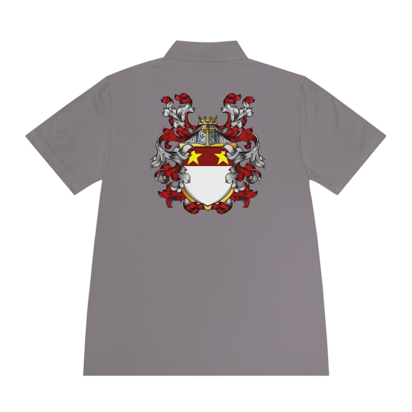 Men's Custom Sport Polo Shirt with Unique Crest Design, Casual Wear, Gift for Dad, Father’s Day, Sports Events, Summer Outing
