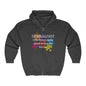 Jigsaw Puzzle Full Zip Hoodie,  History Sweatshirt, Personalized Family Hoodie, Custom Zip Up, Unisex Hooded Sweatshirt, Gift for Generations