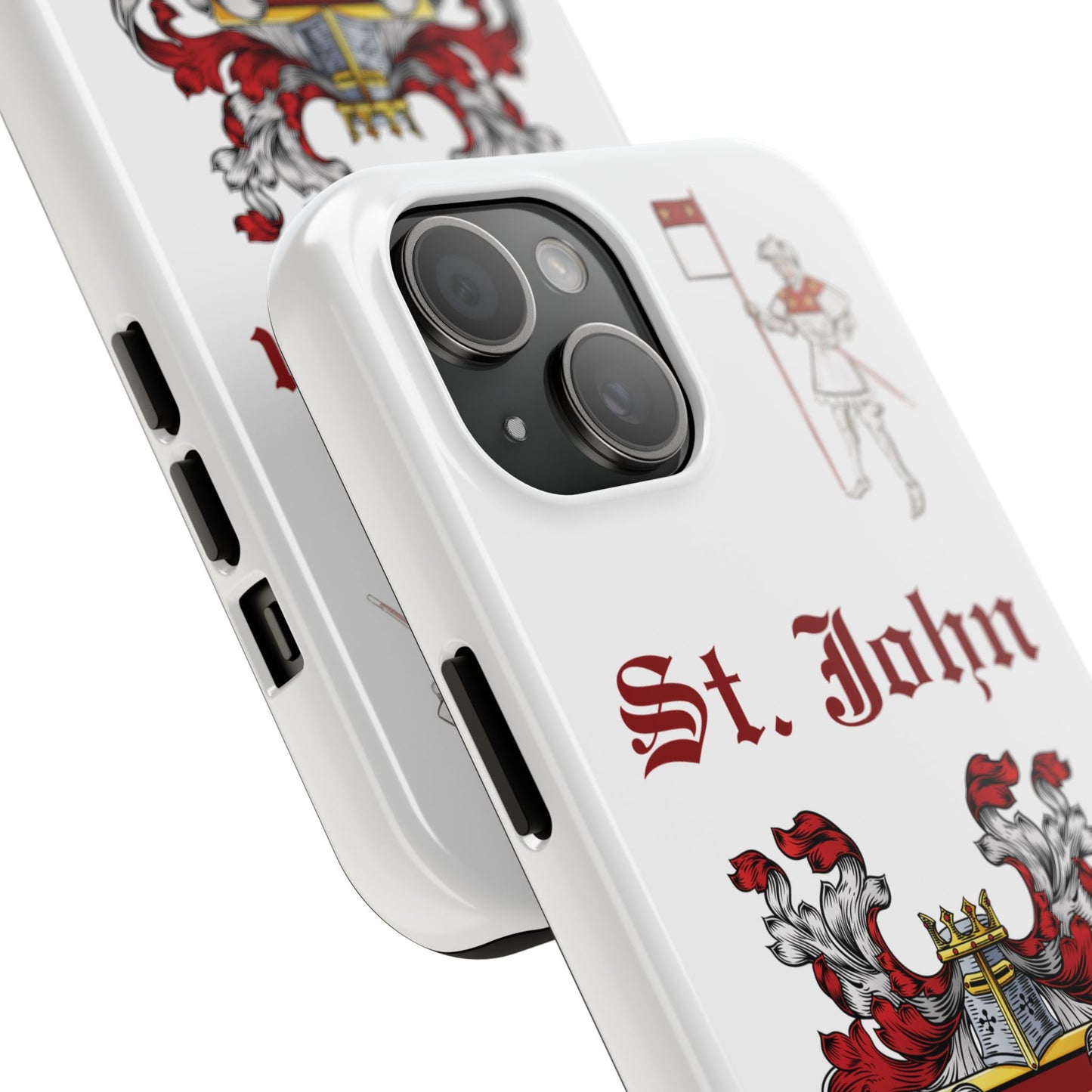 Phone Case with St. John Crest & Sir John St. John, Knight, Gift for Phone Protection, Family Heritage Accessory, Durable Phone [...]