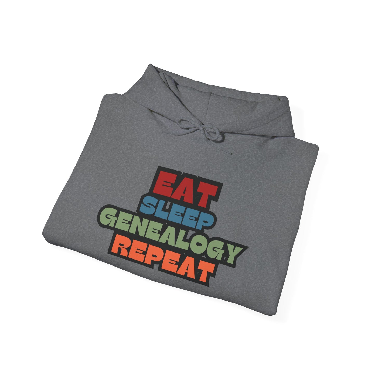 Eat. Sleep. Genealogy. Repeat. w/ St. John Heraldry Unisex Hoodie