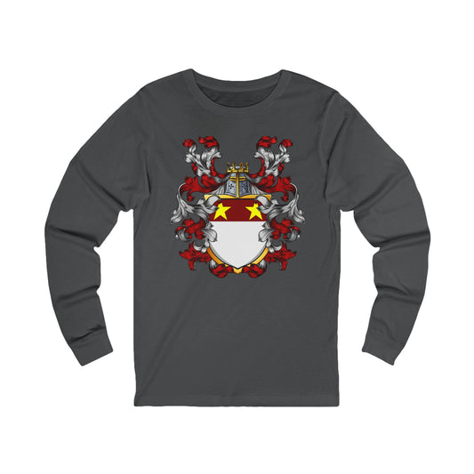 Custom Family Crest Long Sleeve Tee - Unisex Jersey Tee, Gift for Heritage Lovers, Personalized Birthday Gift, Heritage Tee, Stylish [...]