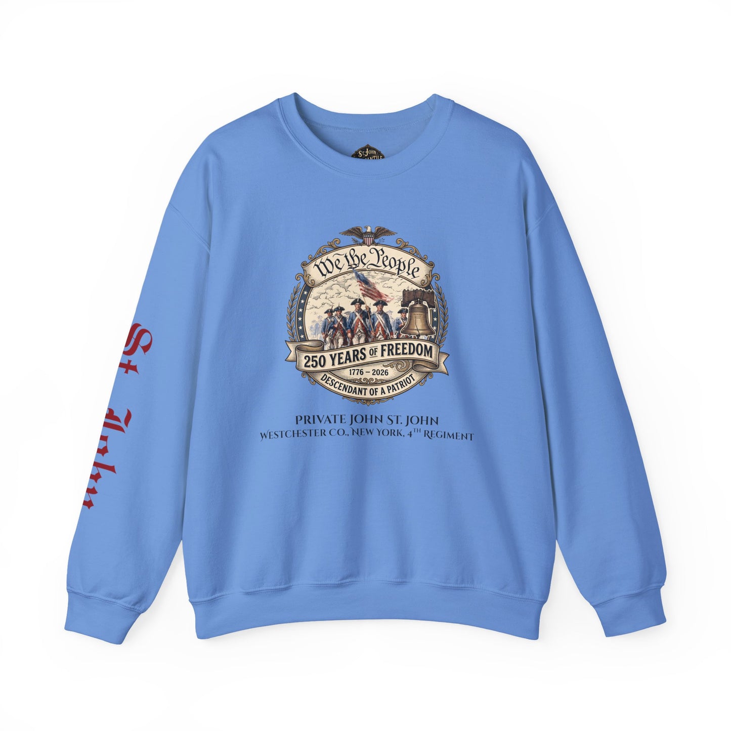 Crewneck Sweatshirt — "We the People: 250 Years of Freedom" Patriotic Graphic