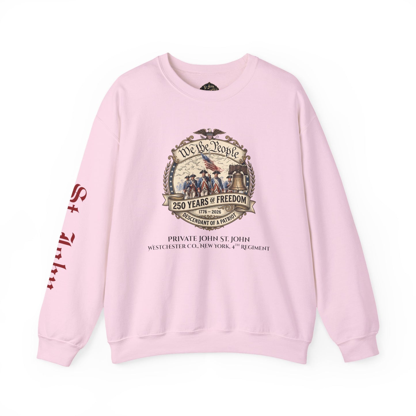 Crewneck Sweatshirt — "We the People: 250 Years of Freedom" Patriotic Graphic