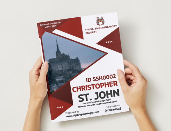 [PRE-ORDER] Generational Lineage Proof: ID SSH0002 Christopher St. John, Esquire of Highlight (1547-1616) | Y-DNA MRCA