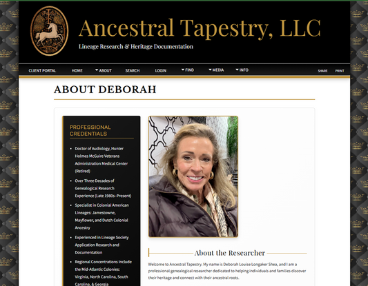 Ancestral Tapestry Website | Custom Page Change Request