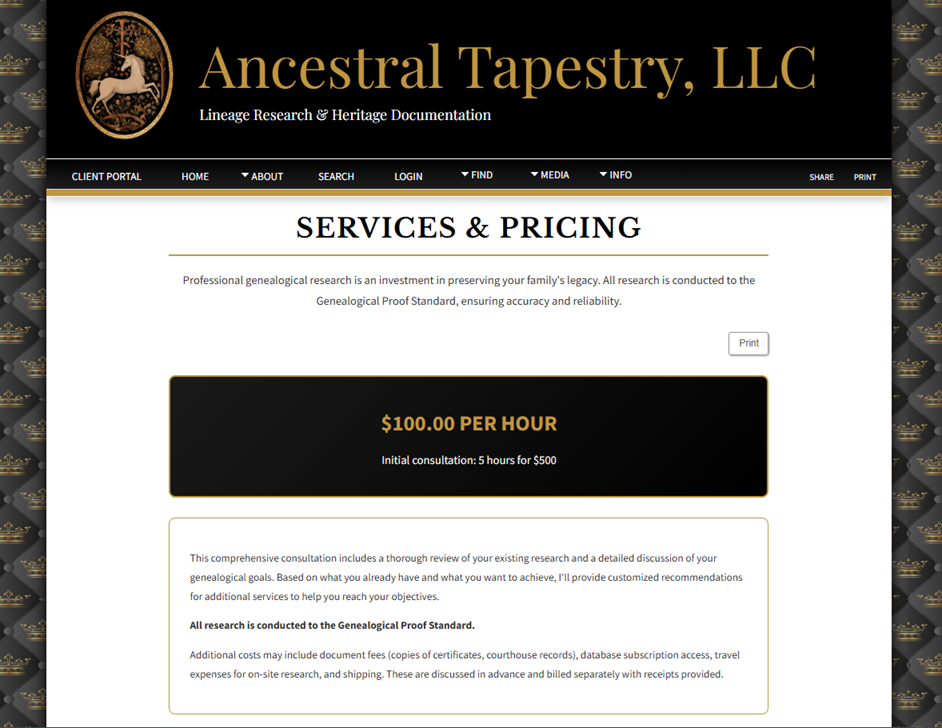 Signature Client Series | Ancestral Tapestry Website Development & Brand Marketing