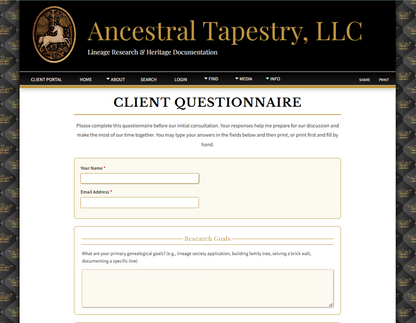 Signature Client Series | Ancestral Tapestry Website Development & Brand Marketing