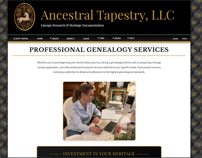 Signature Client Series | Ancestral Tapestry Website Development & Brand Marketing